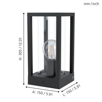 Eglo - Õuelamp 1xE27/40W/230V IP54