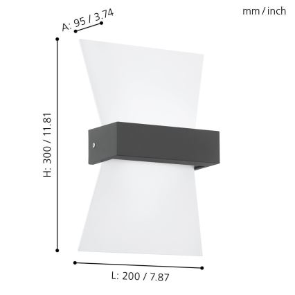 Eglo - LED Seinavalgusti õue LED/4.8W/230V IP44