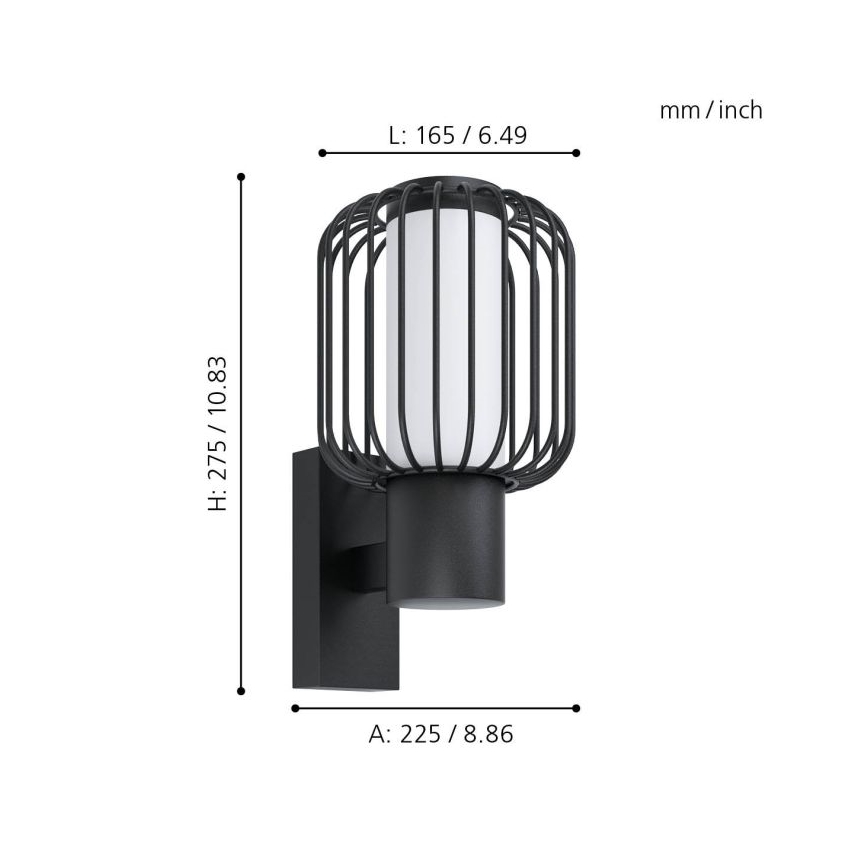 Eglo - Seinavalgusti õue 1xE27/28W/230V IP44