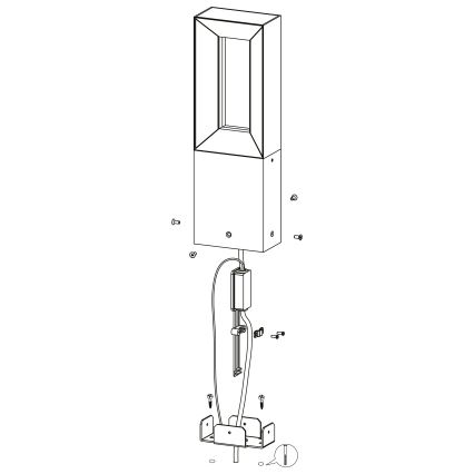 Eglo 98727 - LED Välivalgusti RIFORANO 2xLED/5W/230V IP44 34 cm