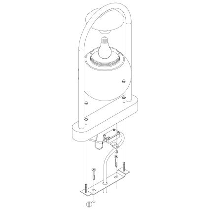 Eglo - Õuelamp 1xE27/28W/230V IP44