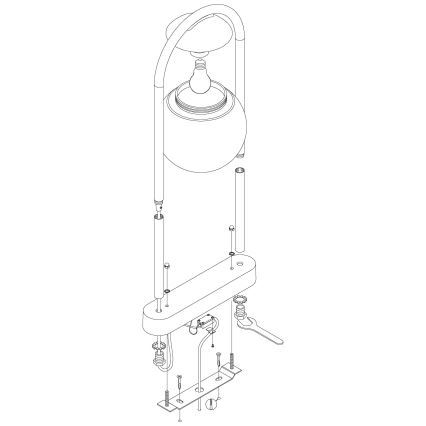 Eglo - Õuelamp 1xE27/28W/230V IP44