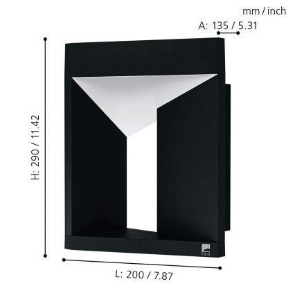 Eglo - LED Seinavalgusti õue LED/10W/230V IP54