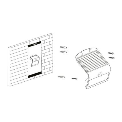 Eglo - Päikesepaneeliga valgusti anduriga LED/3,2W/3,7V 2000 mAh IP54