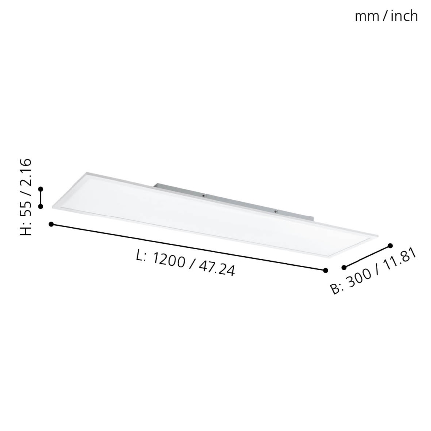 Eglo - RGBW Hämardatav laevalgusti LED/32,5W/230V 2700-6500K 120x30 cm + kaugjuhtimispult
