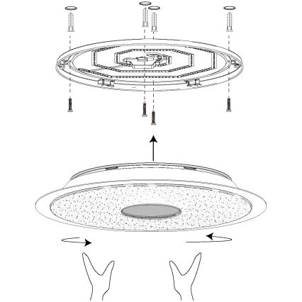 Eglo - LED RGB Hämardatav laevalgusti LANCIANO-C LED/53W/230V + Pult