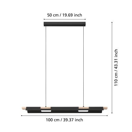 Eglo - LED Hämardatav lühter LED/27W/230V ZigBee