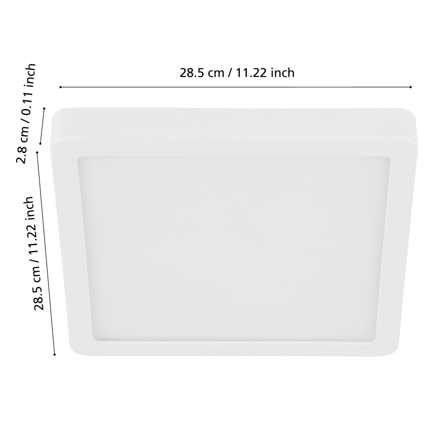 Eglo - LED-hämardatav vannitoa lakke paigaldatav valgusti LED/19,5W/230V 2700-6500K IP44 ZigBee 28,5x28,5 cm