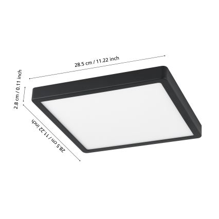 Eglo - Hämardatav vannitoa LED-valgusti LED/19,5W/230V IP44 ZigBee 28,5x28,5 cm