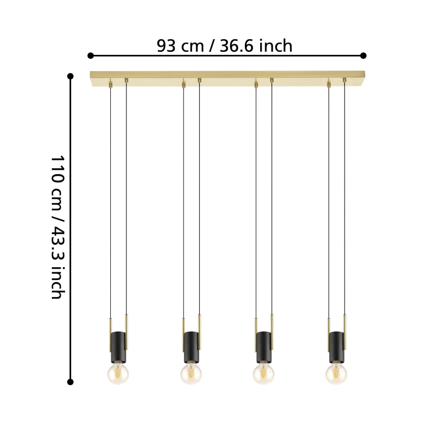 Eglo - Lühter 4xE27/40W/230V