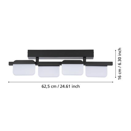 Eglo 98874 - LED Hämardatav pinnapealne lühter ERVIDEL 4xLED/4,5W/230V
