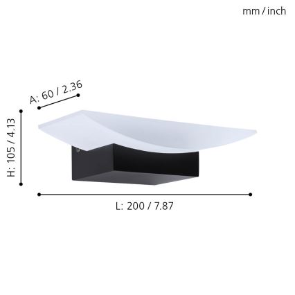 Eglo - LED Seinavalgusti LED/5,6W/230V