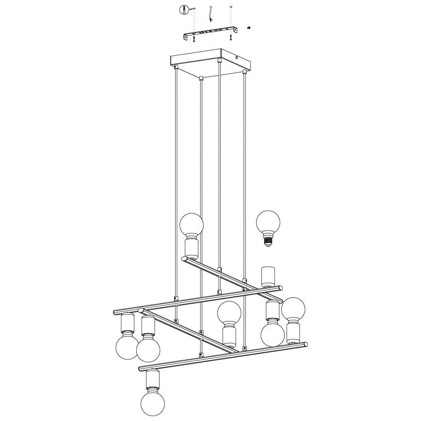 Eglo - Lühter 8xE27/40W/230V