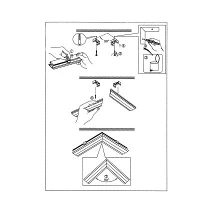 Eglo - Corner profile esemele LED strips 17x20x110 mm