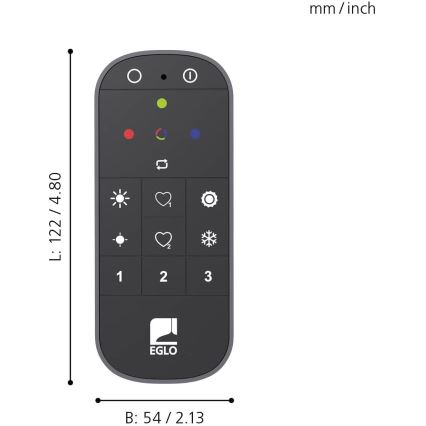 Eglo - Pult 2xAAA Bluetooth ZigBee