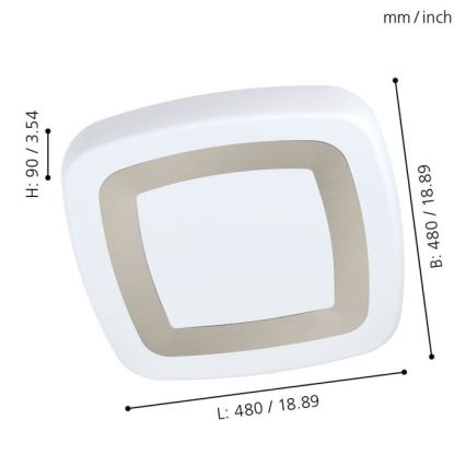 Eglo - LED-laevalgusti LED/22W/230V