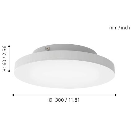 Eglo - LED RGB Hämardatav laevalgusti TURCONA-C LED/15W/230V + Pult