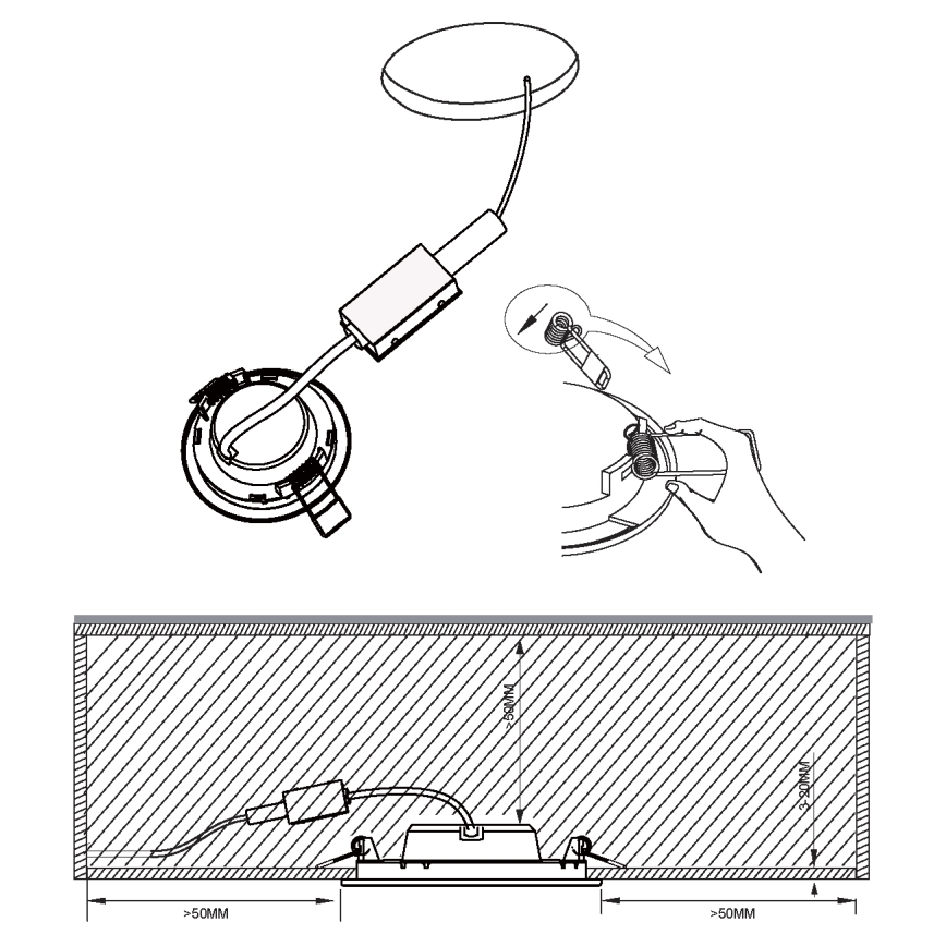 Eglo - süvistatav LED-valgusti LED/2,7W/230V läbimõõt 8,6 cm