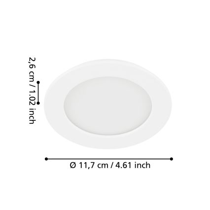 Eglo - LED Süvisvalgusti LED/5,5W/230V