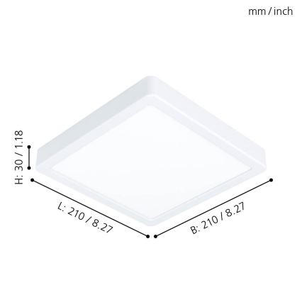 Eglo - LED Laelamp LED/16,5W/230V 21x21 cm