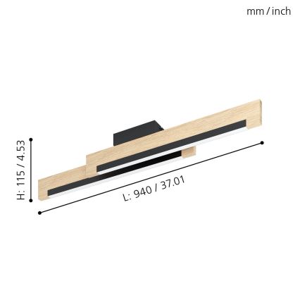Eglo - LED Hämardatav laevalgusti 2xLED/10W/230V