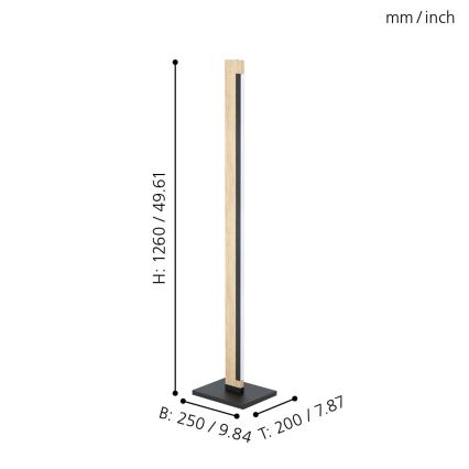 Eglo - LED Hämardatav puutetundlik põrandalamp CAMACHO LED/22W/230V