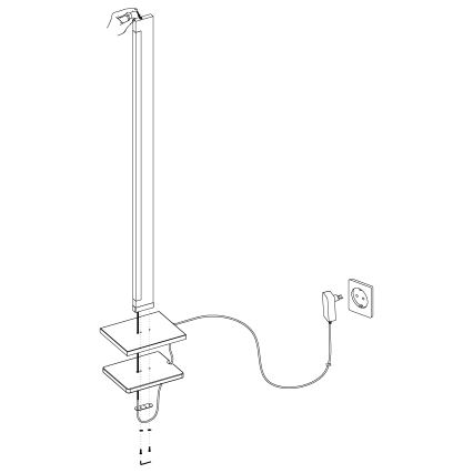 Eglo - LED Hämardatav põrandalamp LED/22W/230V