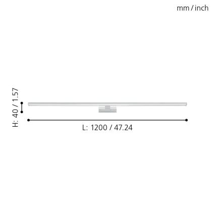 Eglo - LED Peeglivalgustus vannituppa LED/14W/230V 4000K 120 cm IP44