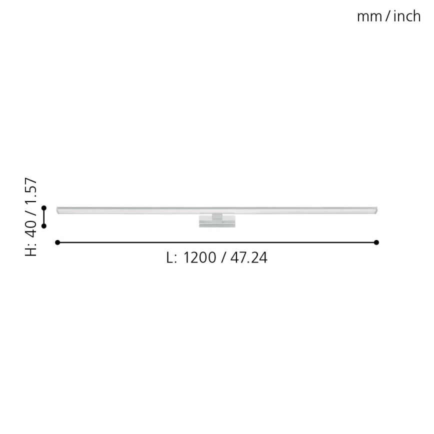 Eglo - LED Peeglivalgustus vannituppa LED/14W/230V 4000K 120 cm IP44