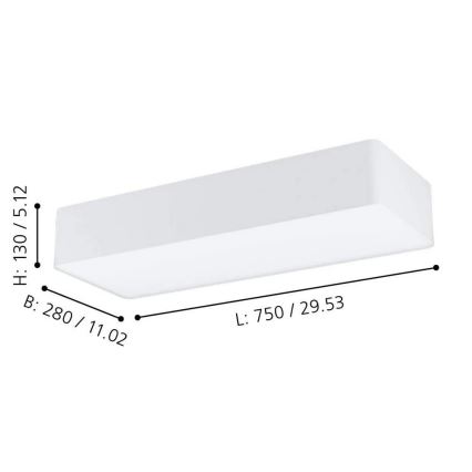 Eglo - Laevalgusti 3xE27/28W/230V
