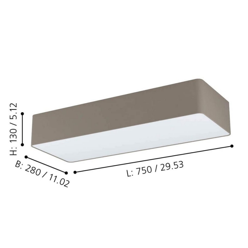 Eglo - Laevalgusti 3xE27/28W/230V