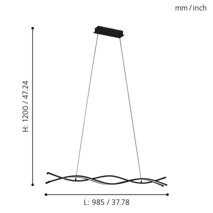 Eglo - LED Lühter LED/36W/230V