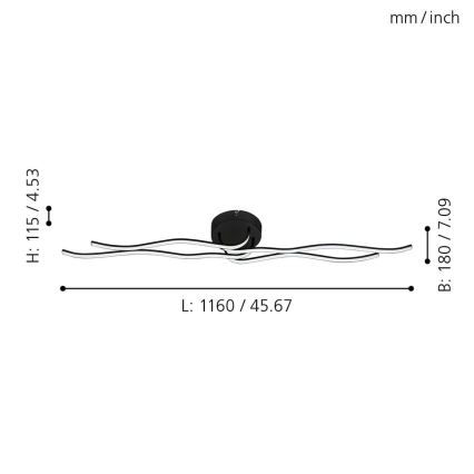 Eglo - LED Kinnitatav lühter  LED/36W/230V