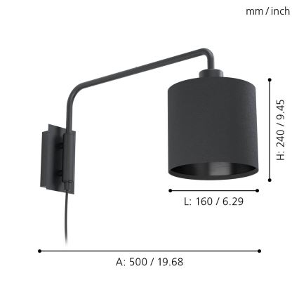 Eglo - Seinavalgusti 1xE27/40W/230V