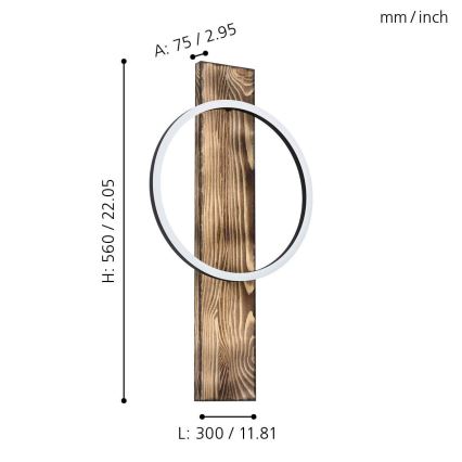 Eglo - LED Seinavalgusti LED/12W/230V