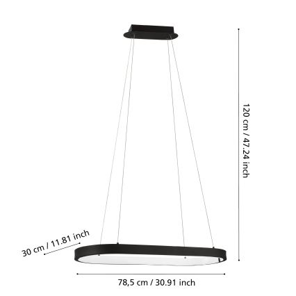 Eglo 99358 - LED Hämardatav lühter CODRIALES LED/30W/230V