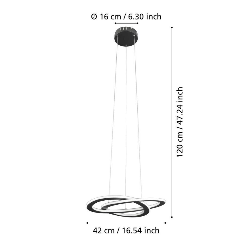 Eglo 99396 - Rippvalgusti riputuskaabliga ROLIMARE LED/35W/230V