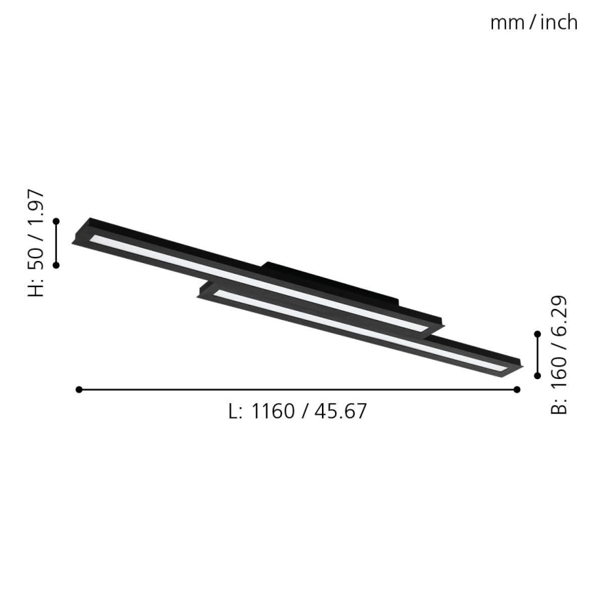 Eglo - LED RGB Hämardatav laevalgusti SALITERAS-C 2xLED/10W/230V