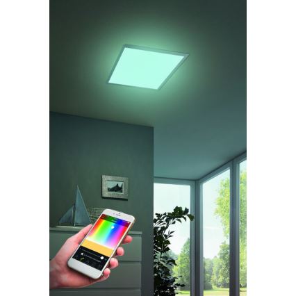 Eglo - LED RGB Hämardatav laevalgusti SALOBRENA-C LED/16W/230V 30x30 cm + kaugjuhtimispult