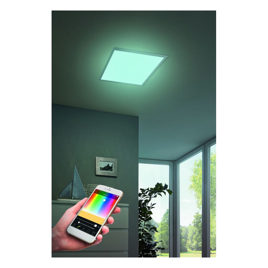 Eglo - LED RGB Hämardatav laevalgusti SALOBRENA-C LED/16W/230V 30x30 cm + kaugjuhtimispult
