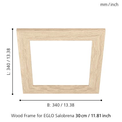 Eglo 99421 - Raam laevalgustile SALOBRENA 300x300 mm