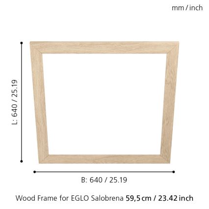 Eglo - Raam valgustile SALOBRENA 595x595 mm