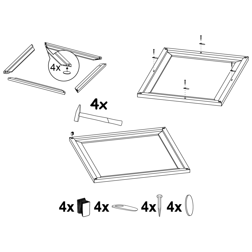 Eglo 99425 - Raam laevalgustile SALOBRENA 300x300 mm