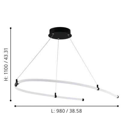 Eglo - LED Lühter LED/27W/230V