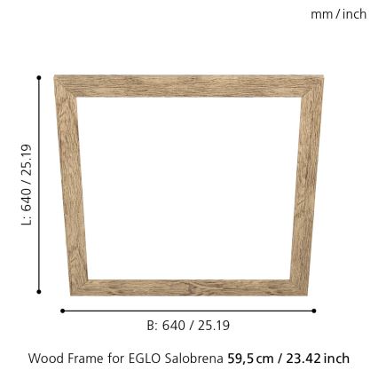 Eglo - Raam valgustile SALOBRENA 595x595 mm