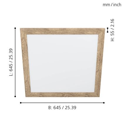 Eglo 99436 - LED laelamp PIGLIONASSO LED/32W/230V 645x645 mm