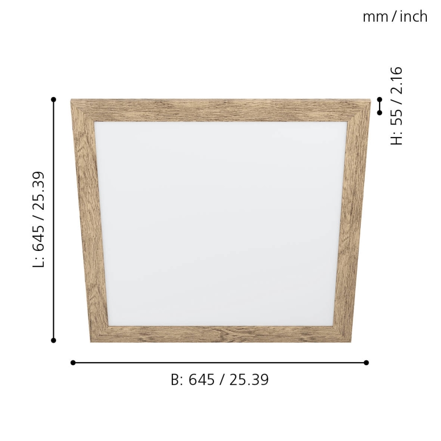 Eglo 99436 - LED laelamp PIGLIONASSO LED/32W/230V 645x645 mm