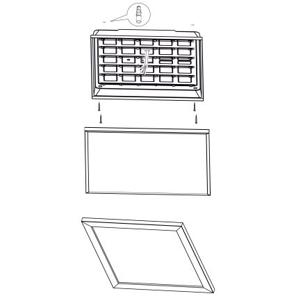 Eglo - LED Laevalgusti LED/32W/230V 645x645 mm