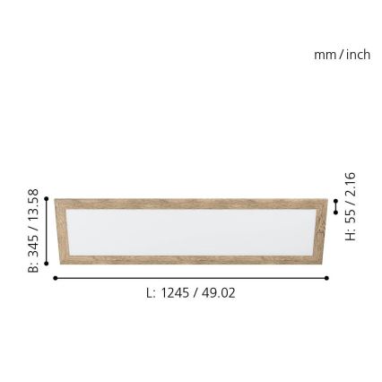 Eglo - LED Laevalgusti LED/32W/230V 345x1245 mm