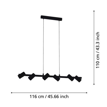 Eglo - Lühter 6xE14/25W/230V